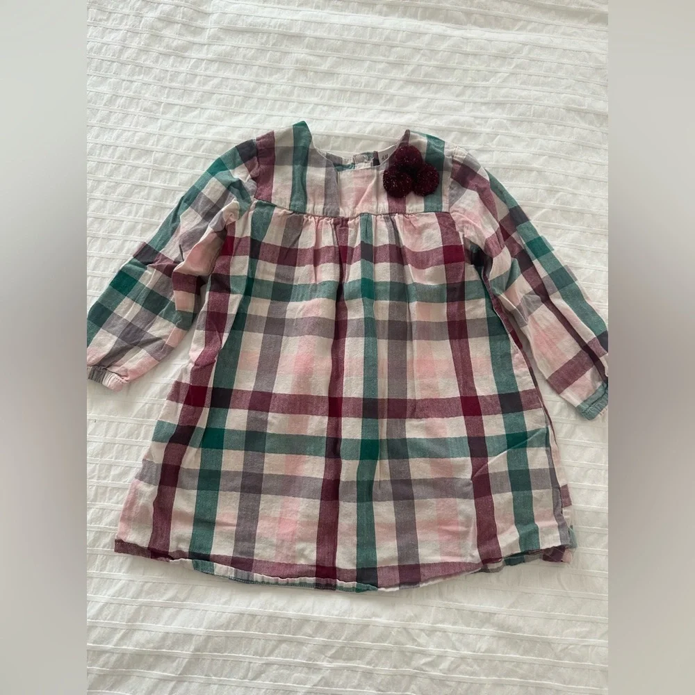 H&M long sleeve cotton dress size 1 1/2 - 2 years